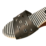 Deana Black on White Wedge