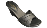 Toni Black on Black with Black Wedge
